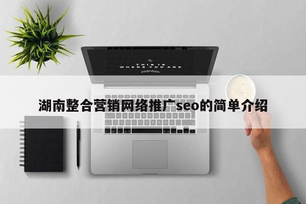 湖南整合营销网络推广seo的简单介绍
