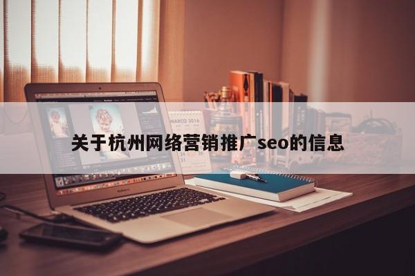 关于杭州网络营销推广seo的信息